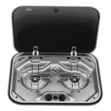 Cocina a gas con tapa